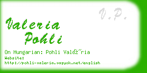 valeria pohli business card